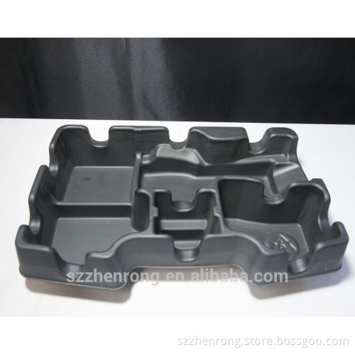 Black HIPS large vacuum forming plastic insert tray
